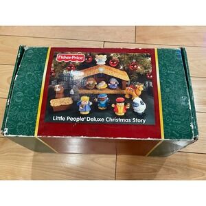 Fisher Price Little People Deluxe Christmas Story Nativity Set Complete‎